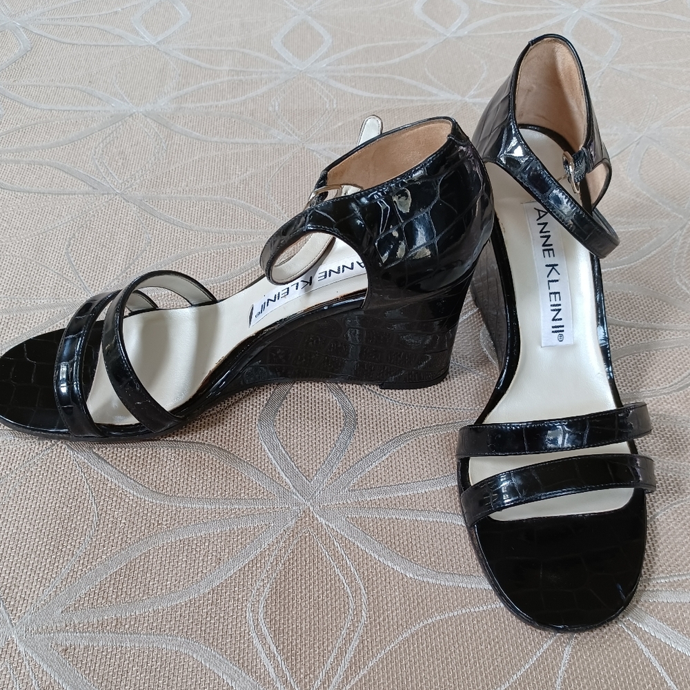 Anne Klein Leather Wedges